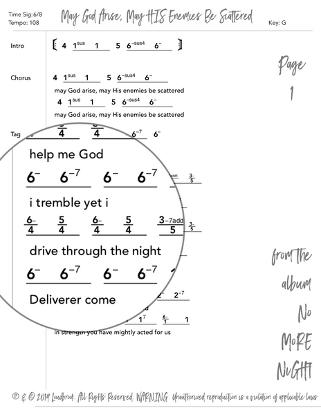 May God Arise, May HIS Enemies Be Scattered Nashville Number Chart by Loudbrook